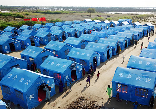 disaster relief inflatable tent