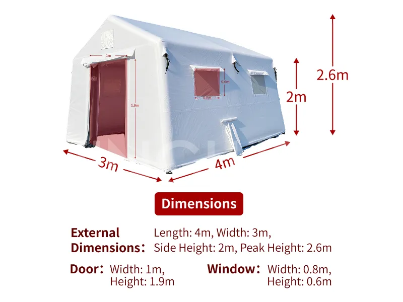 White Inflatable Medical Tent