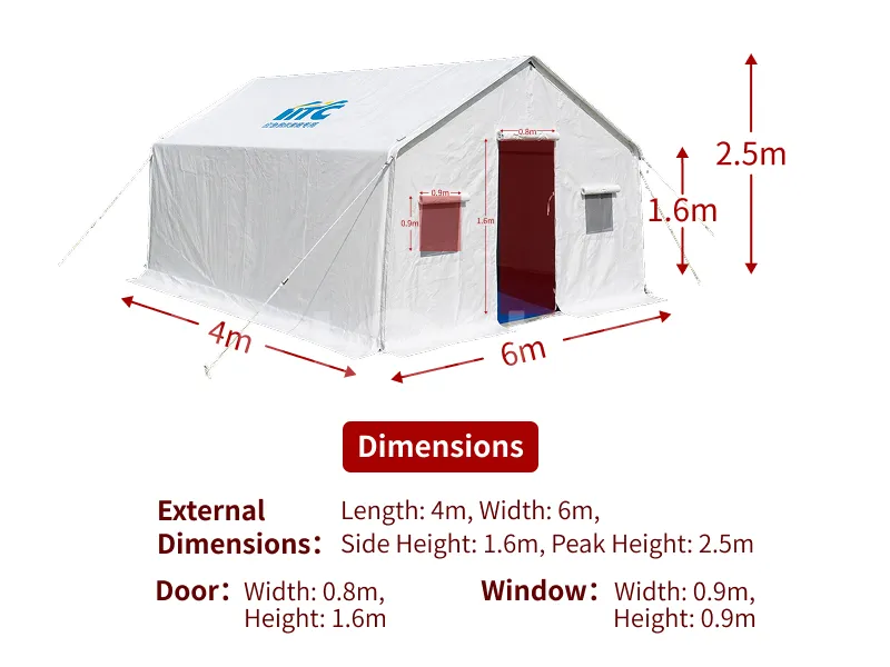 White Emergency Relief Frame Tent