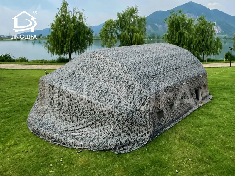 Inflatable aircraft hangar