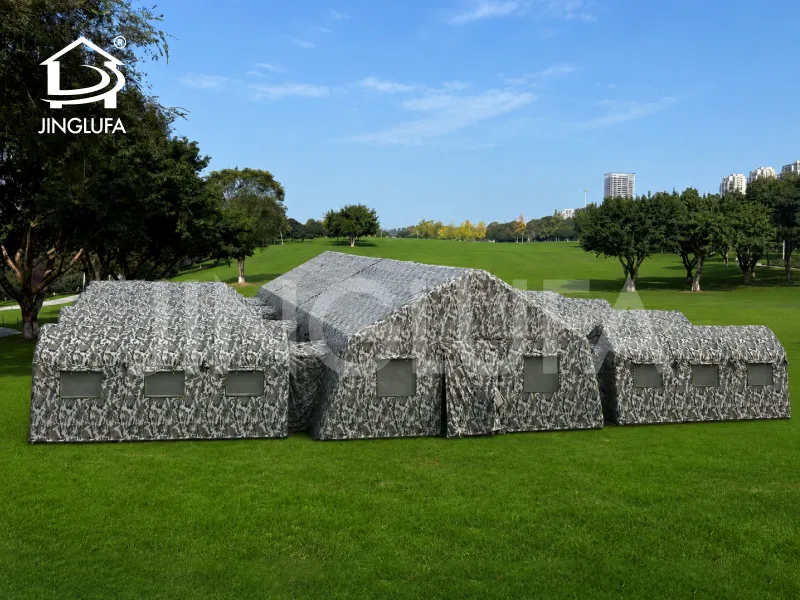 Inflatable command tent