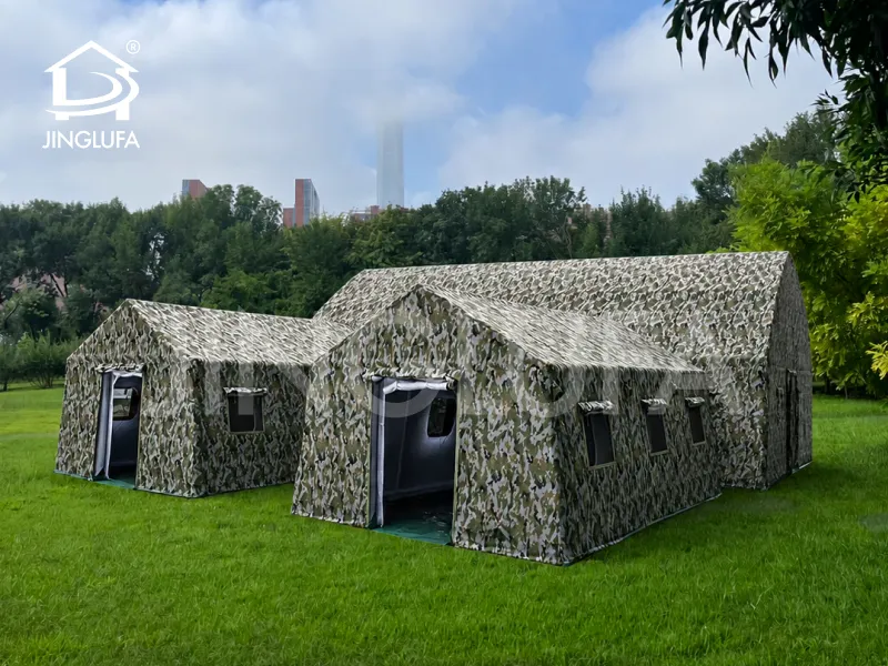 Inflatable command tent