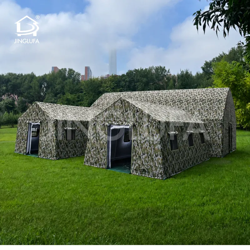Inflatable command tent
