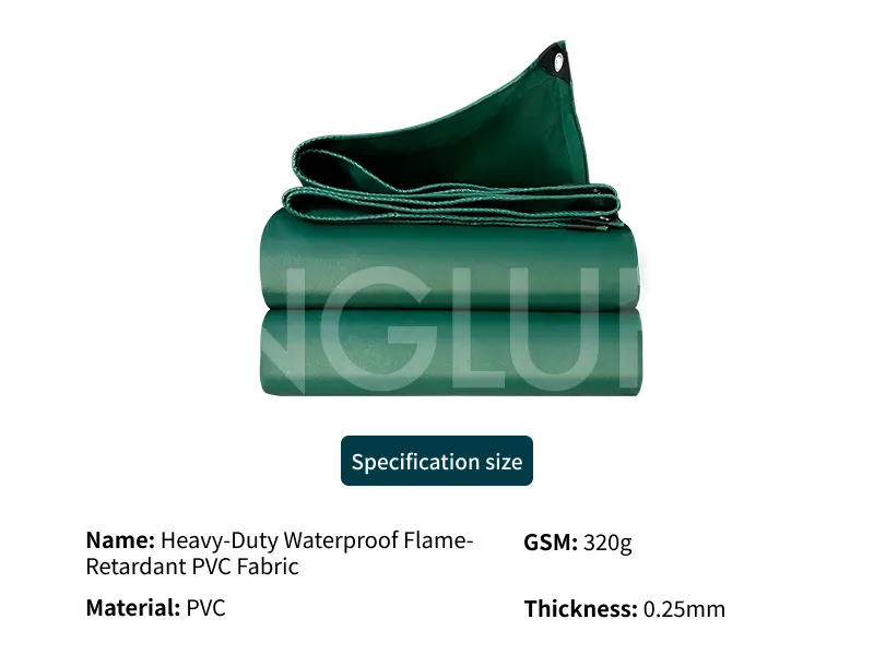 Heavy-Duty Waterproof Flame-Retardant PVC Fabric B-21