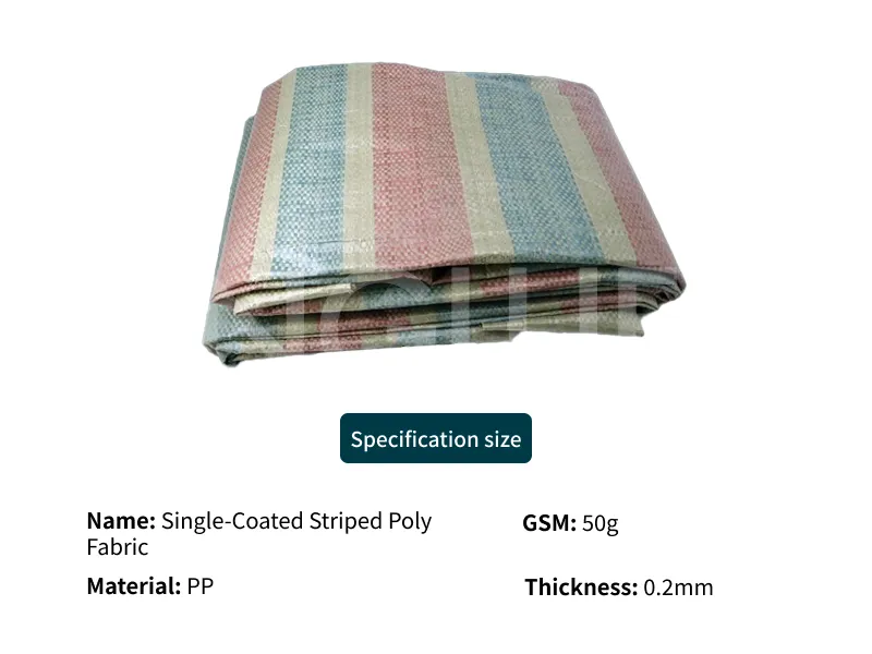 Virgin Double-Coated Striped Poly Fabric