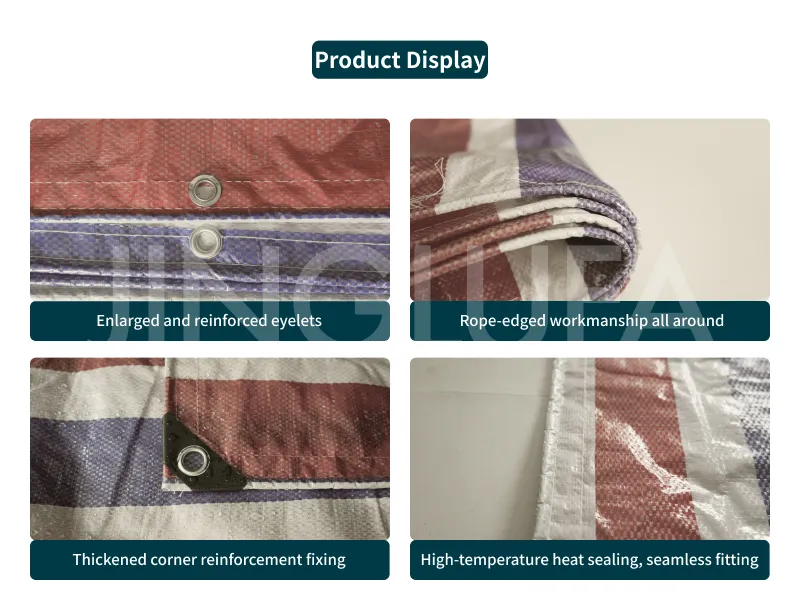 Virgin Double-Coated Striped Poly Fabric