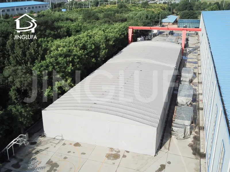 Manual Floor-Standing retractable tunnel tents