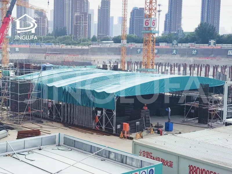 Electric retractable tunnel tent