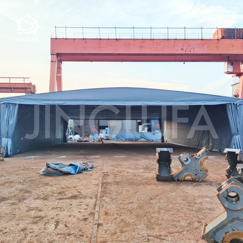 Manual Floor-Standing retractable tunnel tents