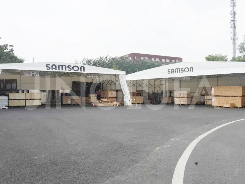 Manual Floor-Standing retractable tunnel tents