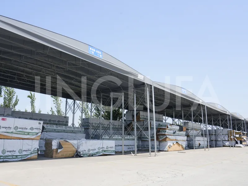 Electric retractable tunnel tent