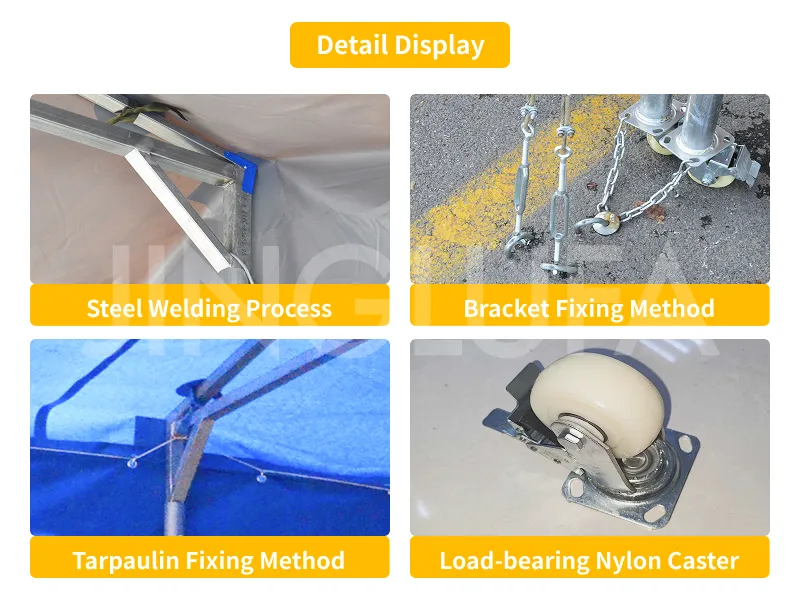 Manual Floor-Standing retractable tunnel tents