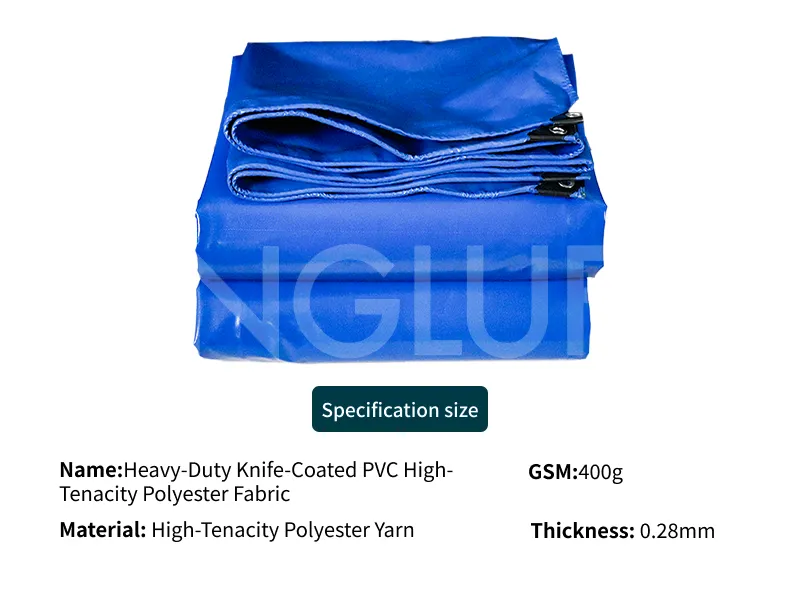 Heavy-Duty Knife-Coated PVC High-Tenacity Polyester Fabric