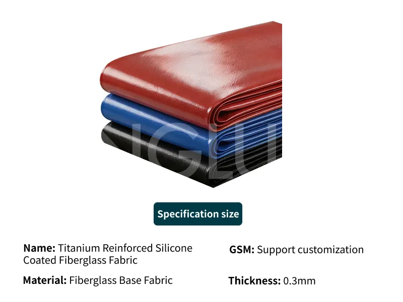 Titanium Reinforced Silicone Coated Fiberglass Fabric