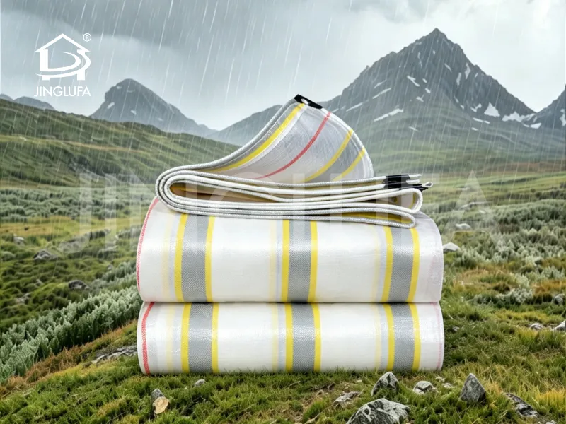 Gold & Silver Striped Virgin Double-Coated Poly Fabric (Custom)
